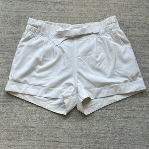Lululemon Athletica Cream High Waist Shorts